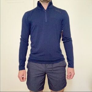 2XU Heat 1/4 Zip Athletic Running Pullover Top Blue Men’s Small New